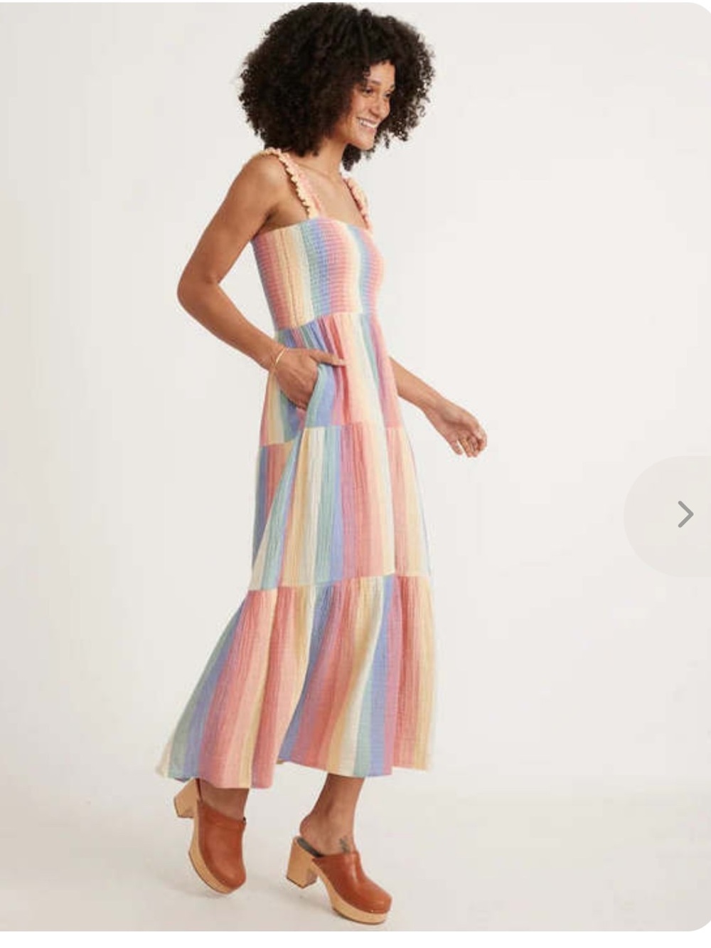 Marine Layer - Selene Smocked Tiered Maxi Dress